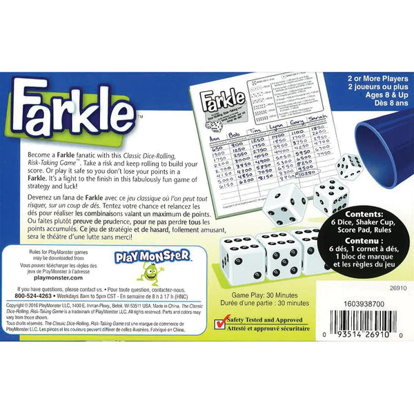Farkle Dice Rolling Game Board Game Bandit