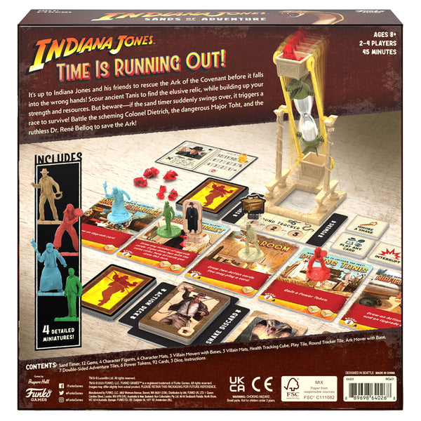 Funko Indiana Jones Sands of Adventure Strategy Board Game, Ages 8+, 2.5 x 10.5 x 10.5 In