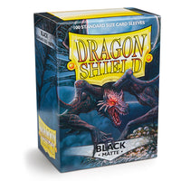Dragon Shield Black Matte Standard Size Sleeves (100 Count)