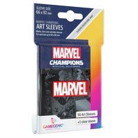 Gamegenic Marvel Champions Art Card Sleeves: Black (50 Count)