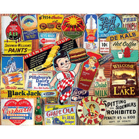 Vintage Signs 1000 Piece White Mountain Puzzle