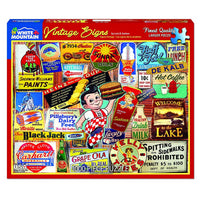 Vintage Signs 1000 Piece White Mountain Puzzle